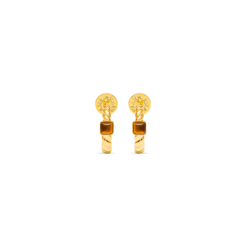 Talis Chains Tiger's Eye Everyday Twist Hoops