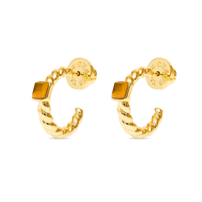 Talis Chains Tiger's Eye Everyday Twist Hoops