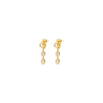 Talis Chains CZ Two Drop Earrings