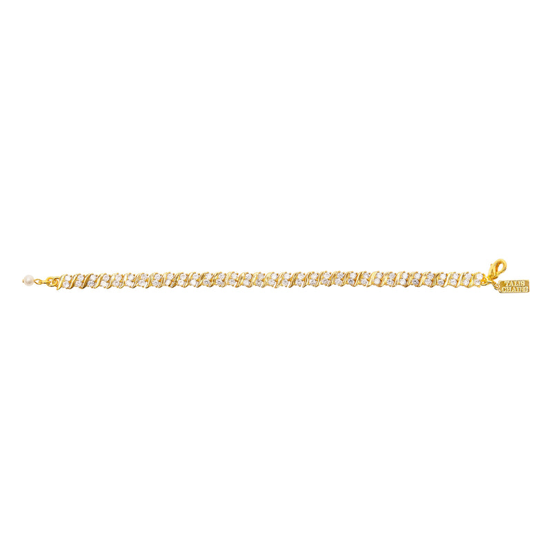 Talis Chains Angled Ridged Tennis Bracelet