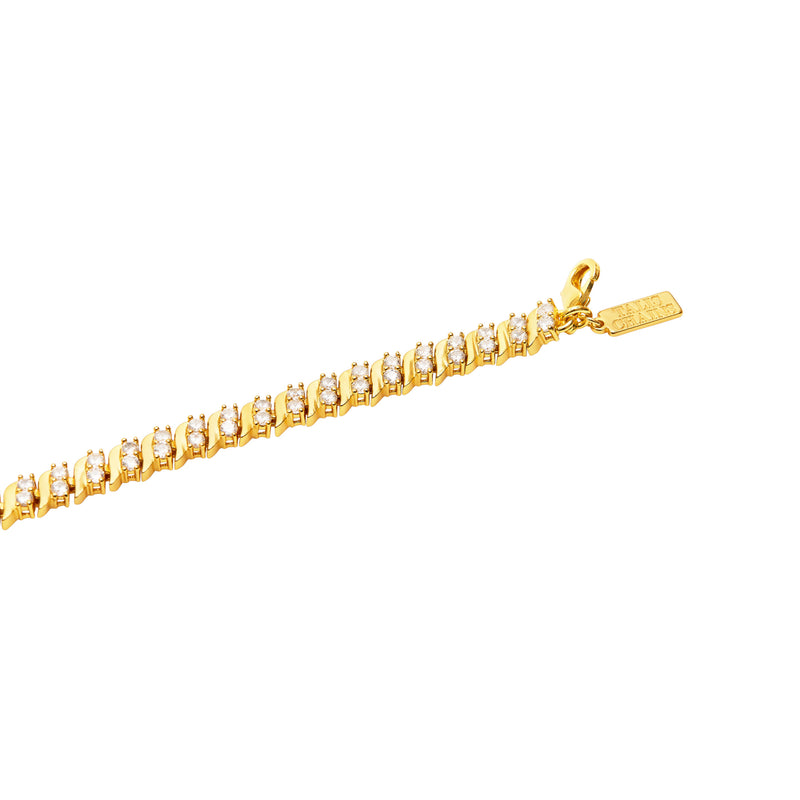 Talis Chains Angled Ridged Tennis Bracelet