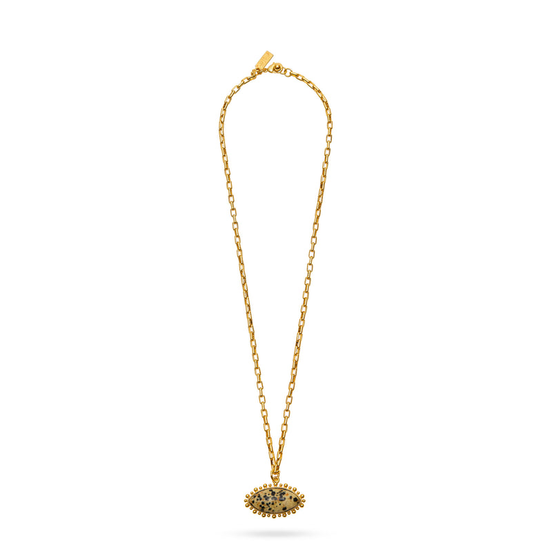 Talis Chains Dalmation Jasper Eye Necklace