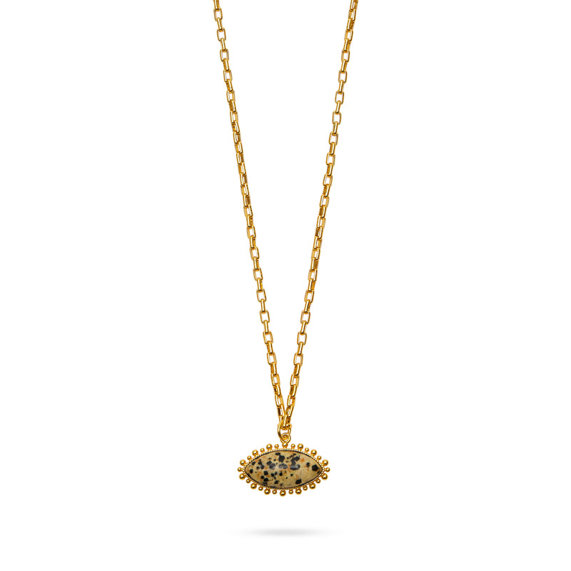 Talis Chains Dalmation Jasper Eye Necklace