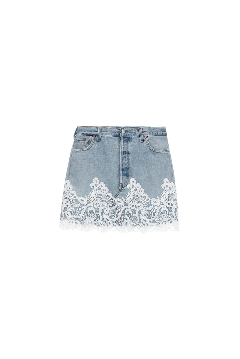 5*PROGRESS Denim Lace Skirt