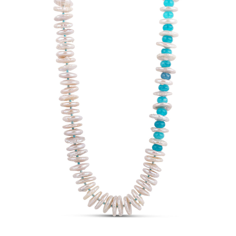 Hannah B. Freshwater Pearl Disc Necklace