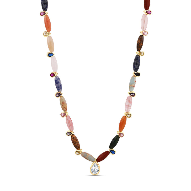 Hannah B. Rainbow Navette Necklace