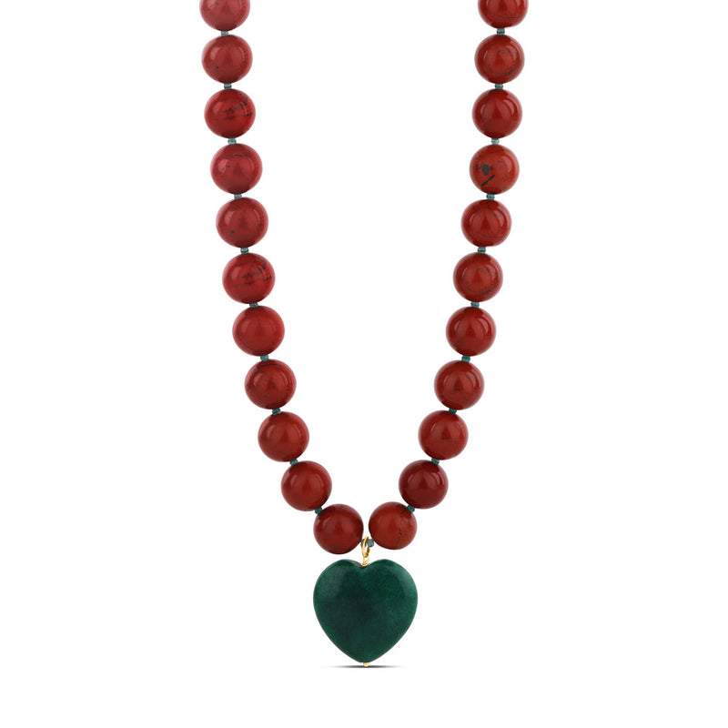 Hannah B. Heart of Jasper Necklace