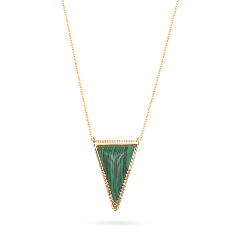 Talis Chains Triangle Malachite Necklace