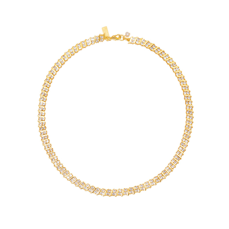 Talis Chains Ridged Tennis Necklace