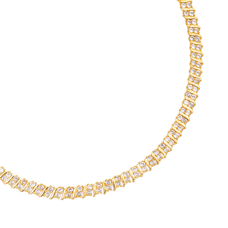Talis Chains Ridged Tennis Necklace