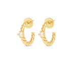 Talis Chains Everyday CZ Twist Hoops