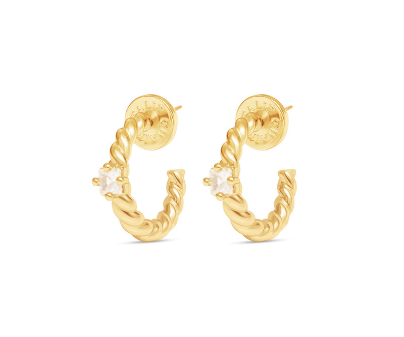 Talis Chains Everyday CZ Twist Hoops