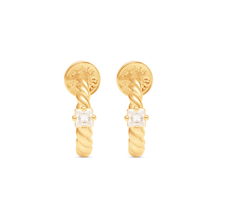 Talis Chains Everyday CZ Twist Hoops