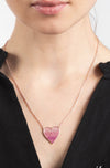 Covet Ombre Pink Heart Necklace