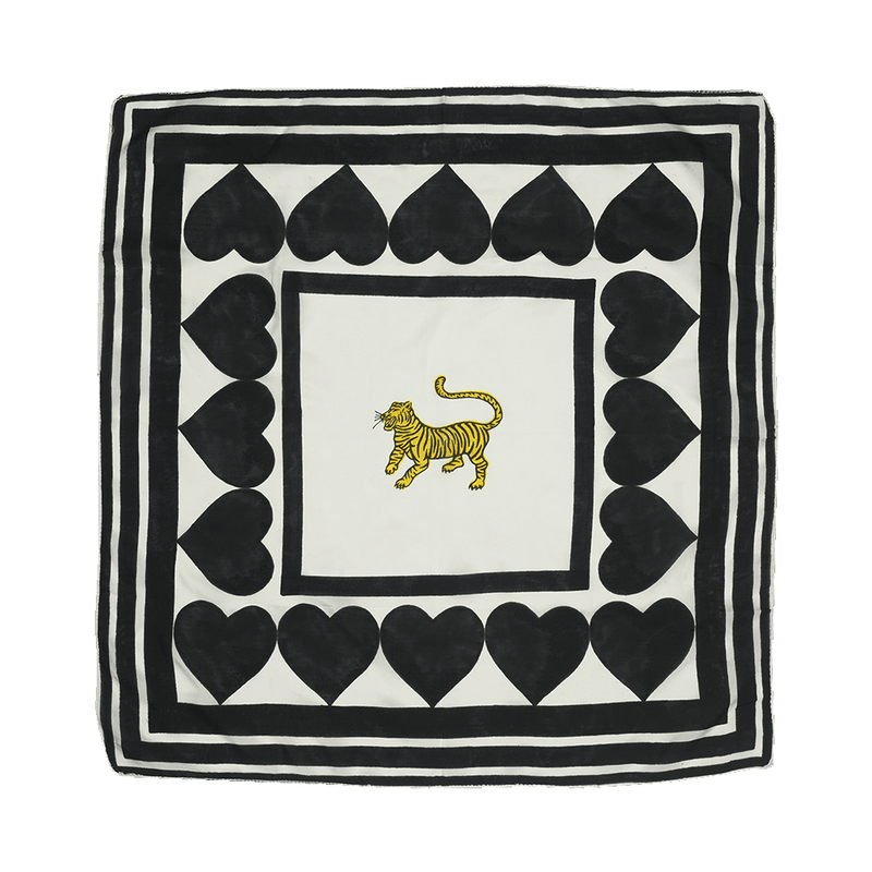 SZ Blockprints Heart Scarf