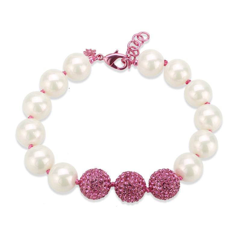 Covet Pink Color Wheel Pearl Bracelet