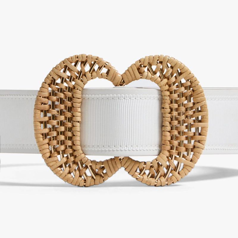 Pamela Munson Off White Buckle Belt