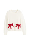 Chinti & Parker Velvet Bow Sweater