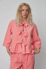STELLA NOVA Corduroy Bow Blouse