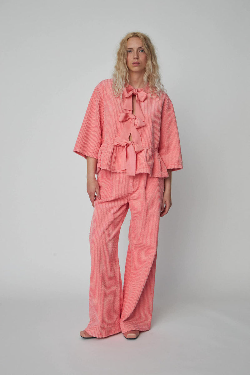 STELLA NOVA Corduroy Bow Blouse