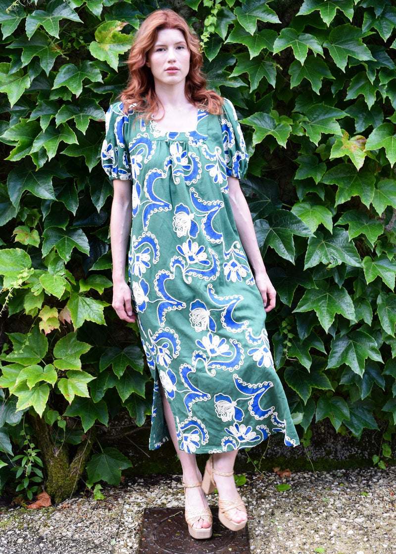 Never A Wallflower Crewel Dress