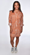 Emily Phillips Orange Zebra Dress