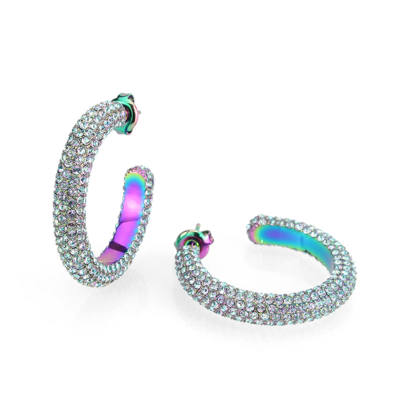 Covet Color Wheel Pave Earrings