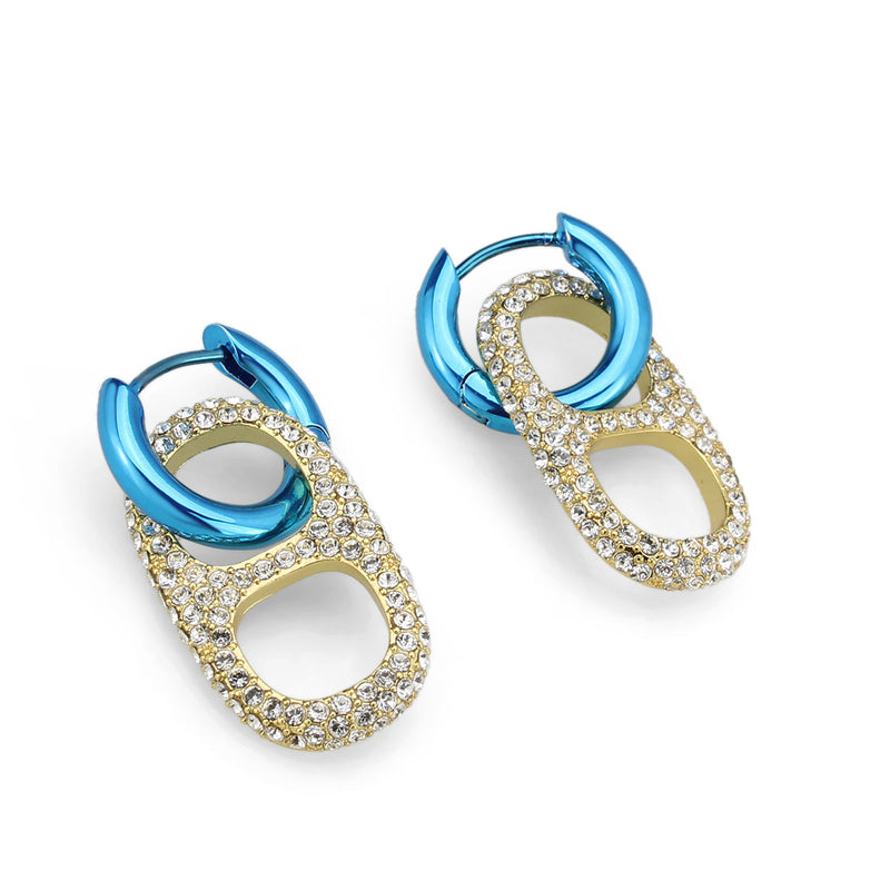 Covet Chromatic Blue Link Earrings