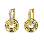 Covet Ripple Disc Drop Earrings