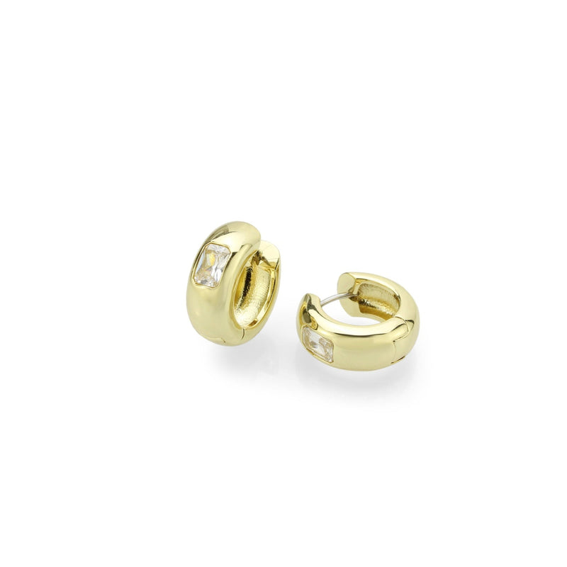 Covet Chromatic Gold Huggie Earrings