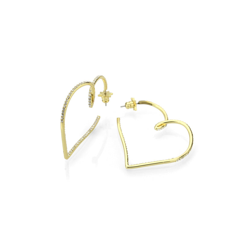 Covet Ombre Skinny Heart Earrings