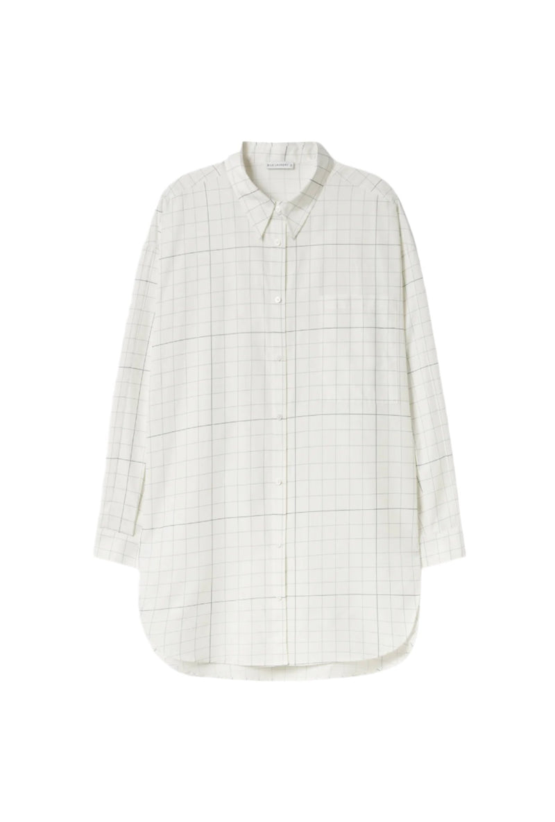 Silk Laundry Grid Cotton Shirt