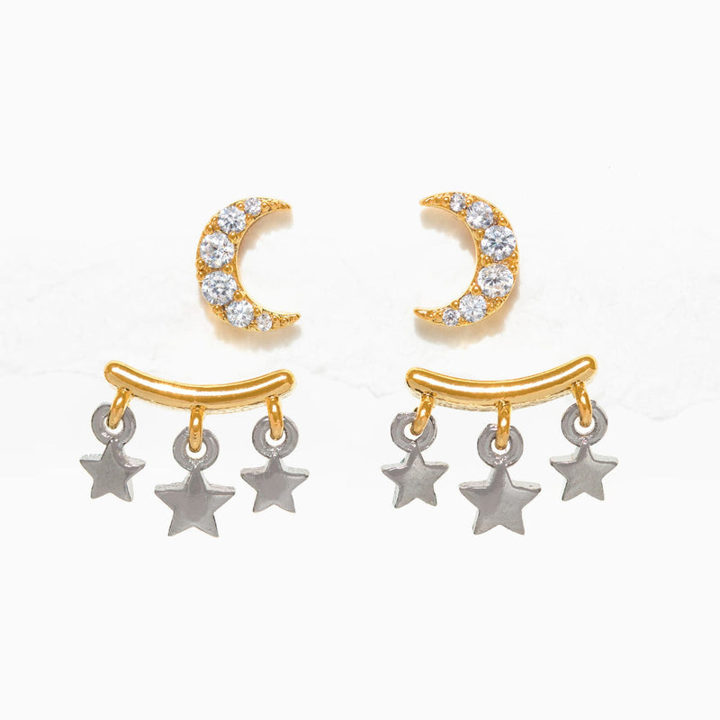 Girls Crew Moonstruck Ear Jacket Earrings