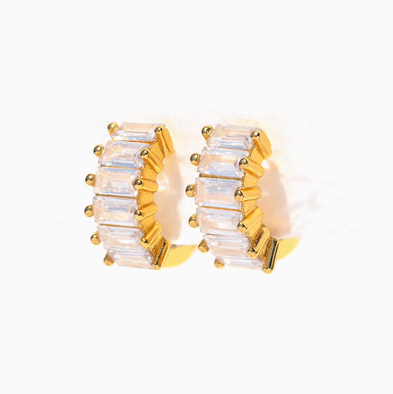 Girls Crew Bling Baguette Earrings