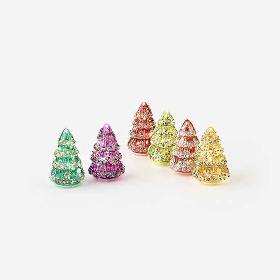 180 Degrees Glitter Trees - Set of 6