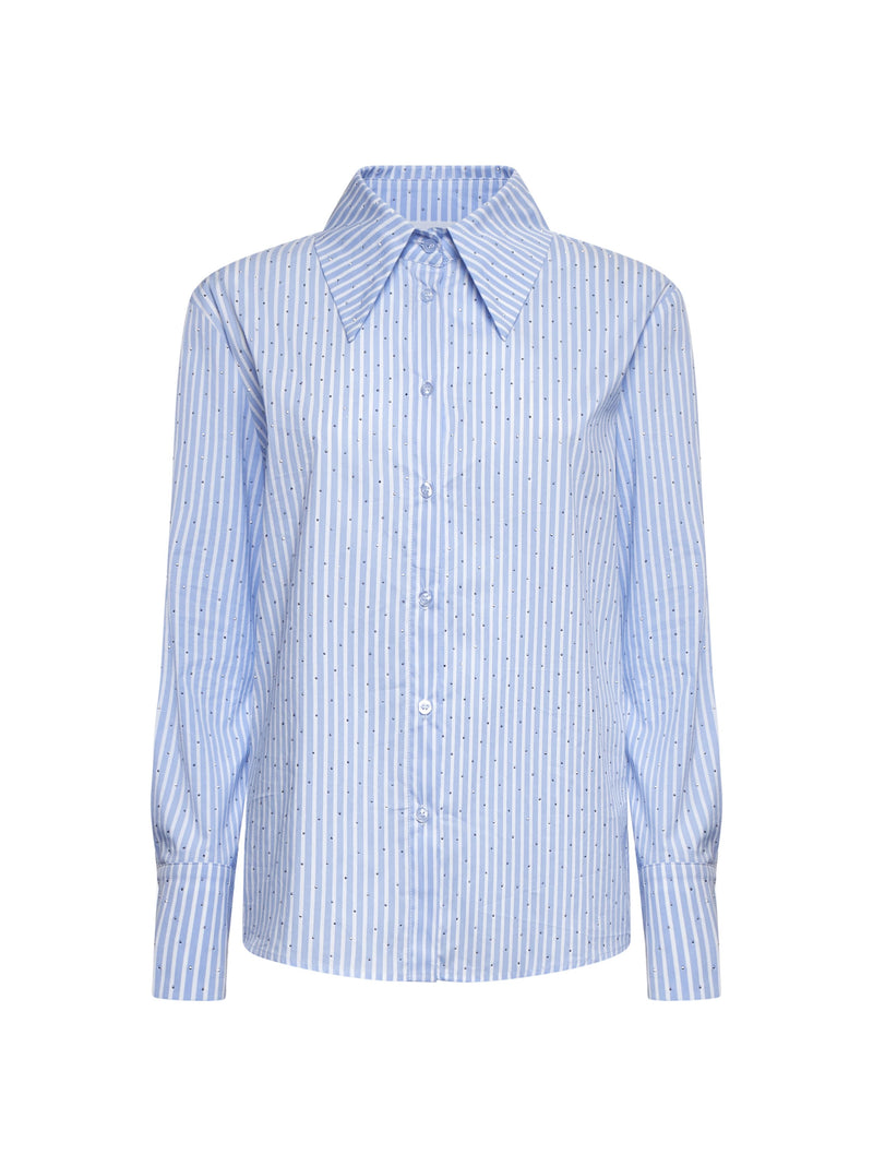 Silvian Heach Bejeweled Striped Shirt
