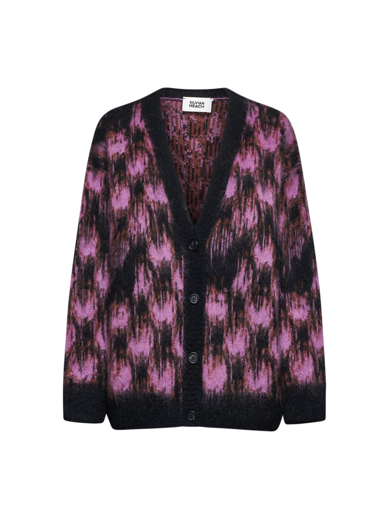 Silvian Heach Pink Black Cardigan