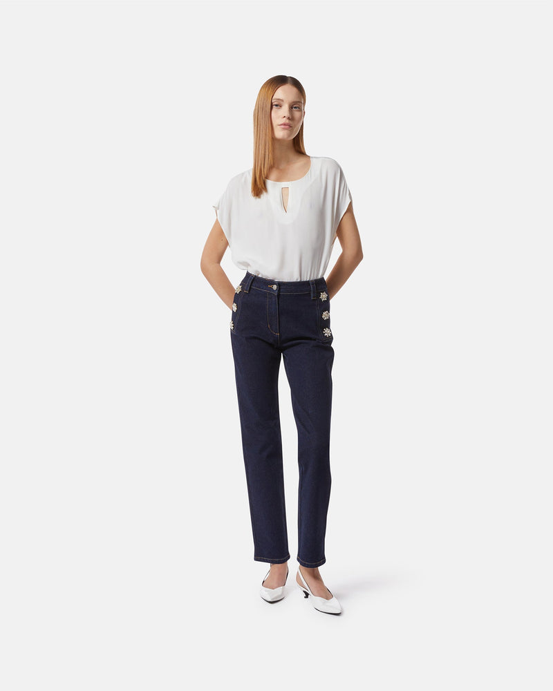 Silvian Heach Embroidered Jeans