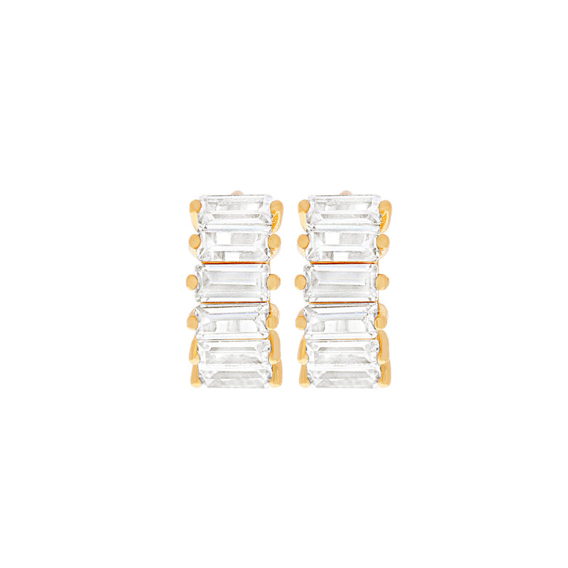 Girls Crew Bling Baguette Earrings