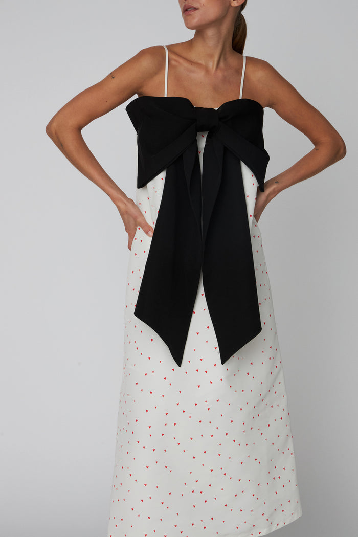STELLA NOVA Heart Printed Bow Dress