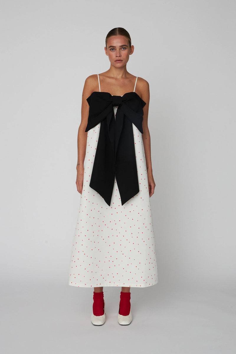 STELLA NOVA Heart Printed Bow Dress