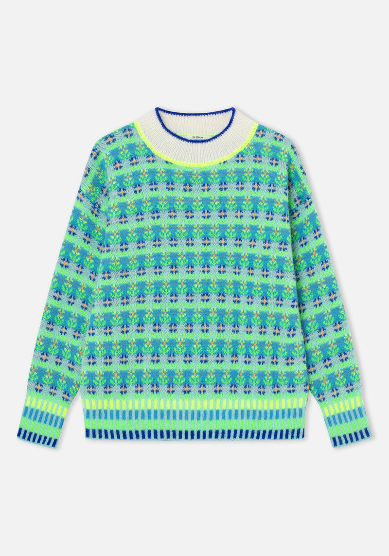 Dr. Bloom Blue Blossom Sweater