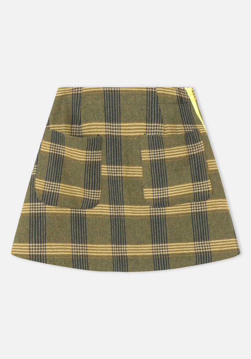 Dr. Bloom Wink Plaid Skirt