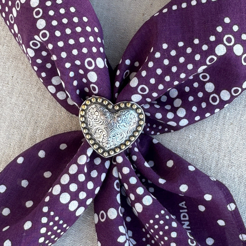 Last Chance Textiles Concho Heart Scarf Slide