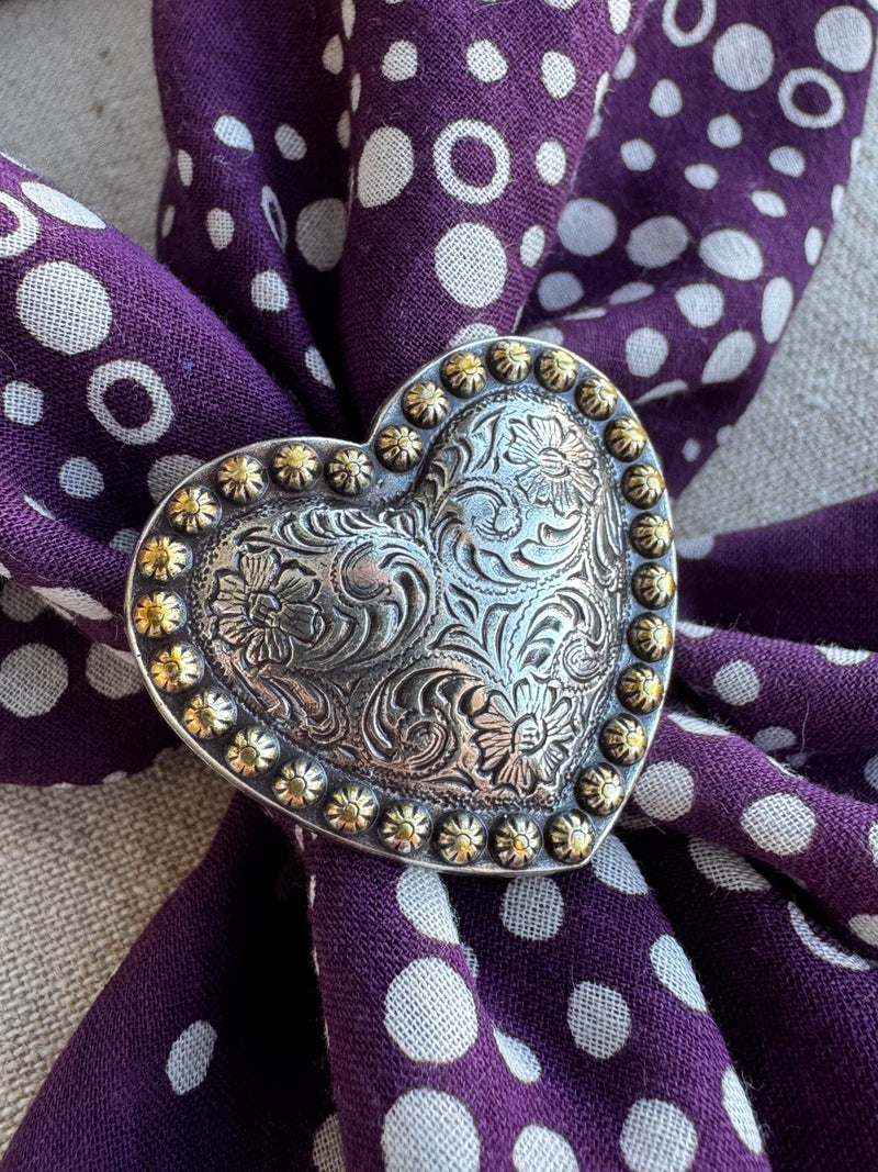 Last Chance Textiles Concho Heart Scarf Slide