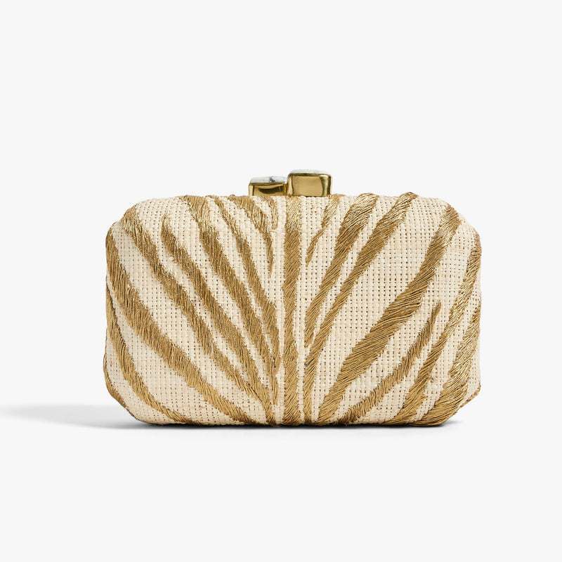 Pamela Munson Le Zoo Gold Clutch