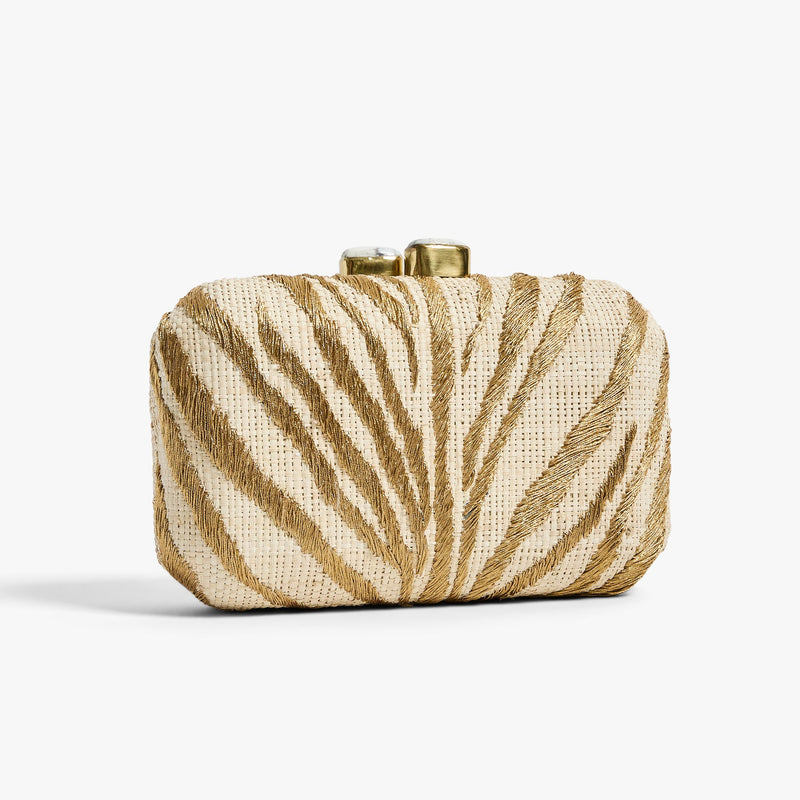 Pamela Munson Le Zoo Gold Clutch