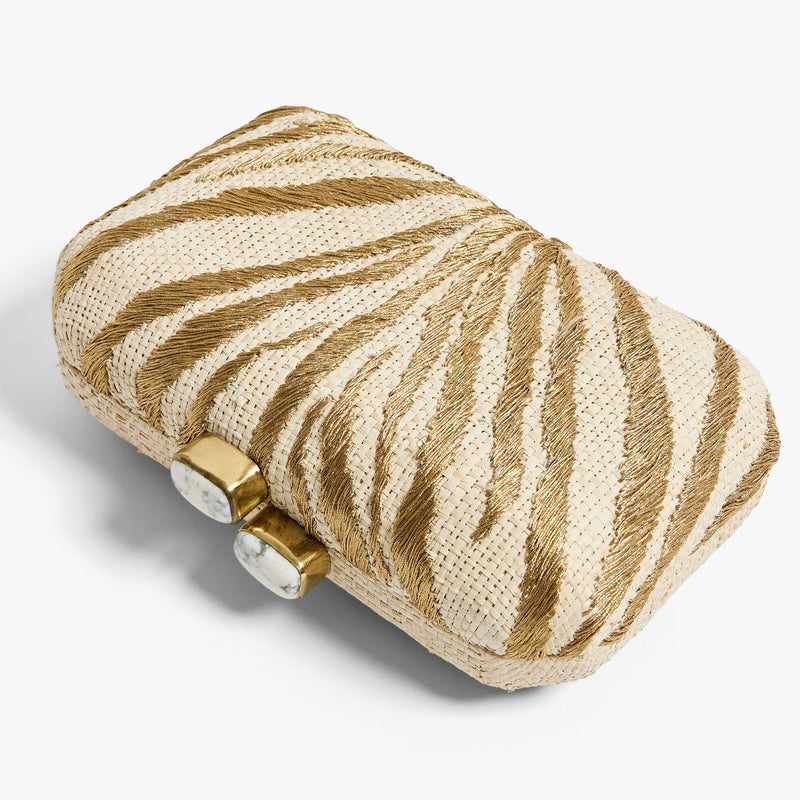 Pamela Munson Le Zoo Gold Clutch