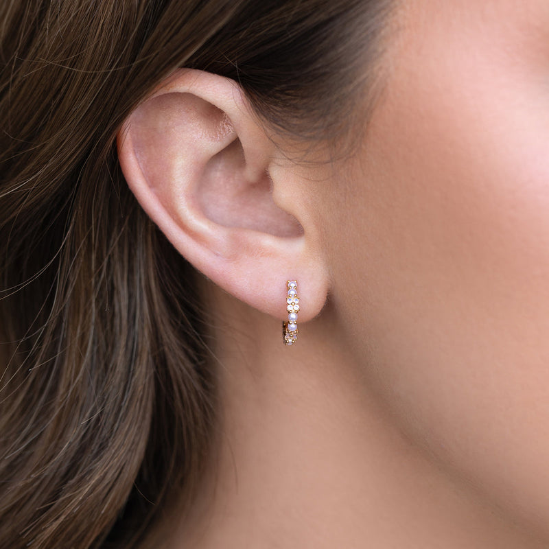 Girls Crew Orchid Pearl Earrings