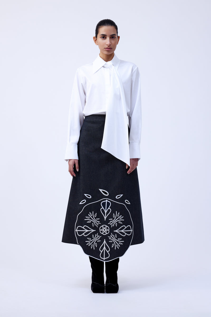 Mehtap Elaidi Laser Cut Skirt